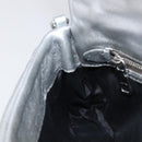 Miu Miu Shoulder Bag Leather Silver Auth 167579A-22