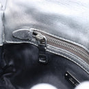 Miu Miu Shoulder Bag Leather Silver Auth 167579A-23