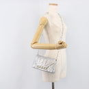 Miu Miu Shoulder Bag Leather Silver Auth 167579A-25
