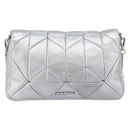 Miu Miu Shoulder Bag Leather Silver Auth 167579A-2