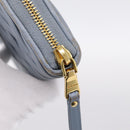 Miu Miu Matelasse Long Wallet Leather Light Blue Gold Tone Auth 167582A-8