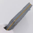 Miu Miu Matelasse Long Wallet Leather Light Blue Gold Tone Auth 167582A-5