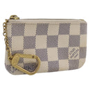 LOUIS VUITTON Damier Azur Pochette Cles Coin Purse N62659 LV Auth 167583-1
