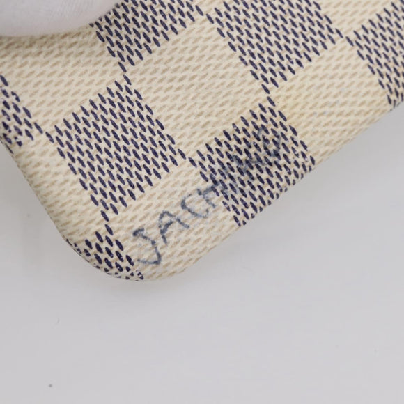 LOUIS VUITTON Damier Azur Pochette Cles Coin Purse N62659 LV Auth 167583