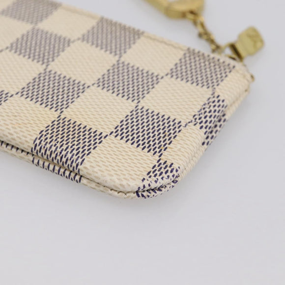 LOUIS VUITTON Damier Azur Pochette Cles Coin Purse N62659 LV Auth 167583