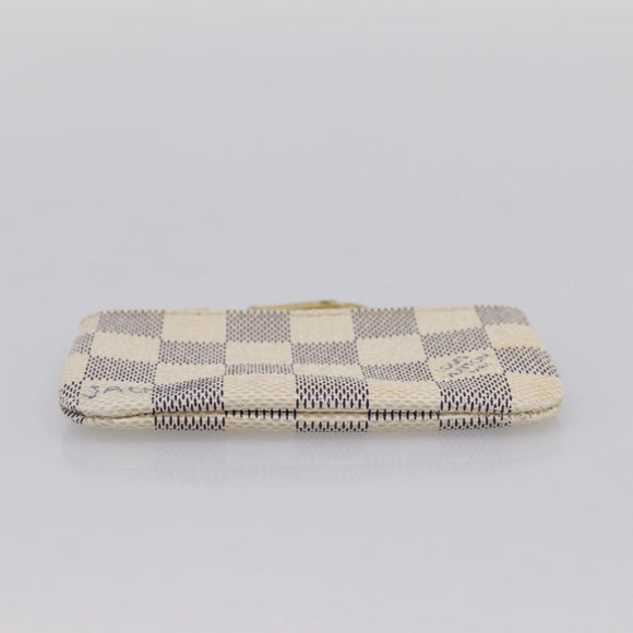 LOUIS VUITTON Damier Azur Pochette Cles Coin Purse N62659 LV Auth 167583