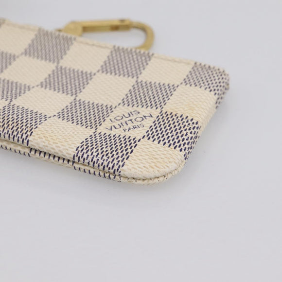 LOUIS VUITTON Damier Azur Pochette Cles Coin Purse N62659 LV Auth 167583