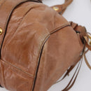 Miu Miu Hand Bag Leather 2way Brown Gold Tone Auth 167587V-20