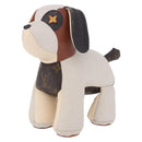 LOUIS VUITTON Monogram Dudu Oscar Stuffed Dog Leather Beige GI0251 Auth 167589A-1