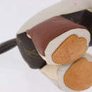 LOUIS VUITTON Monogram Dudu Oscar Stuffed Dog Leather Beige GI0251 Auth 167589A-14