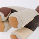 LOUIS VUITTON Monogram Dudu Oscar Stuffed Dog Leather Beige GI0251 Auth 167589A-15