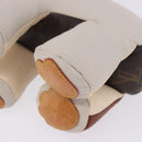 LOUIS VUITTON Monogram Dudu Oscar Stuffed Dog Leather Beige GI0251 Auth 167589A-17