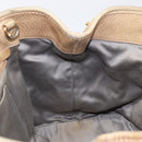 Miu Miu Hand Bag Leather Beige Gold Tone Auth 167591A-23