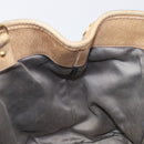 Miu Miu Hand Bag Leather Beige Gold Tone Auth 167591A-24