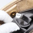 Miu Miu Hand Bag Leather Beige Gold Tone Auth 167591A-12