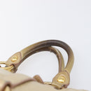 Miu Miu Hand Bag Leather Beige Gold Tone Auth 167591A-8