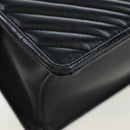 Miu Miu Matelasse Hand Bag Leather 2way Black Gold Tone Auth 167593SAM-18