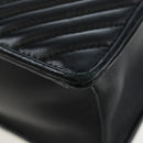 Miu Miu Matelasse Hand Bag Leather 2way Black Gold Tone Auth 167593SAM-19