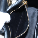 Miu Miu Matelasse Hand Bag Leather 2way Black Gold Tone Auth 167593SAM-27