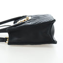 Miu Miu Matelasse Hand Bag Leather 2way Black Gold Tone Auth 167593SAM-3