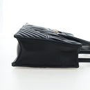 Miu Miu Matelasse Hand Bag Leather 2way Black Gold Tone Auth 167593SAM-4