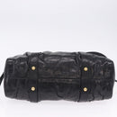 Miu Miu Hand Bag Leather 2way Black Gold Tone Auth 167594SAM-5