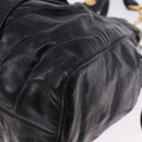 Miu Miu Hand Bag Leather 2way Black Gold Tone Auth 167594SAM-18