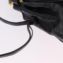 Miu Miu Hand Bag Leather 2way Black Gold Tone Auth 167594SAM-21