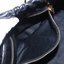 Miu Miu Hand Bag Leather 2way Black Gold Tone Auth 167594SAM-28
