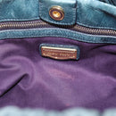 Miu Miu Hand Bag Leather 2way Blue Gold Tone Auth 167595M-16