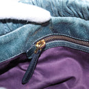 Miu Miu Hand Bag Leather 2way Blue Gold Tone Auth 167595M-20