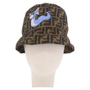 FENDI x FRGMT x POKEMON Bucket Hat Zucca Nylon Brown Blue Auth 167597SM-13