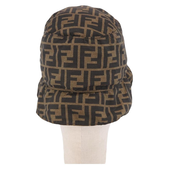 FENDI x FRGMT x POKEMON Bucket Hat Zucca Nylon Brown Blue Auth 167597SM