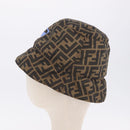 FENDI x FRGMT x POKEMON Bucket Hat Zucca Nylon Brown Blue Auth 167597SM-4