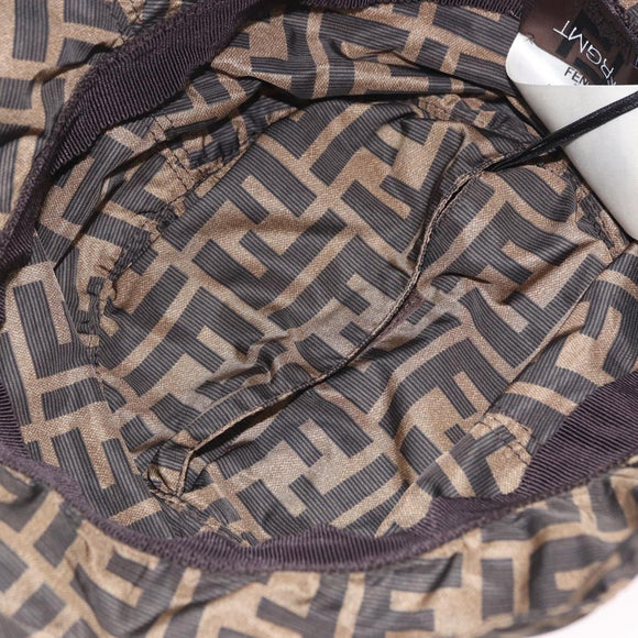FENDI x FRGMT x POKEMON Bucket Hat Zucca Nylon Brown Blue Auth 167597SM