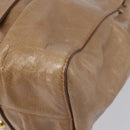 Miu Miu Hand Bag Leather 2way Brown Gold Tone Auth 167600V-12