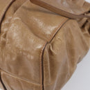 Miu Miu Hand Bag Leather 2way Brown Gold Tone Auth 167600V-14