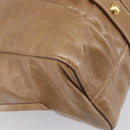 Miu Miu Hand Bag Leather 2way Brown Gold Tone Auth 167600V-15