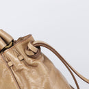 Miu Miu Hand Bag Leather 2way Brown Gold Tone Auth 167600V-18