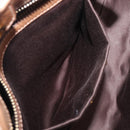 Miu Miu Hand Bag Leather 2way Brown Gold Tone Auth 167600V-25