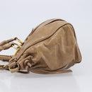 Miu Miu Hand Bag Leather 2way Brown Gold Tone Auth 167600V-5