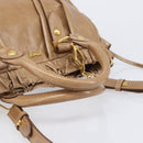 Miu Miu Hand Bag Leather 2way Brown Gold Tone Auth 167600V-7