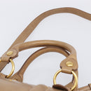 Miu Miu Hand Bag Leather 2way Brown Gold Tone Auth 167600V-8