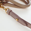 Miu Miu Hand Bag Leather 2way Beige Gold Tone Auth 167601V-15