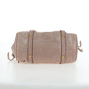 Miu Miu Hand Bag Leather 2way Beige Gold Tone Auth 167601V-5