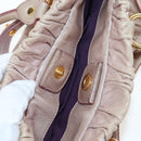 Miu Miu Hand Bag Leather 2way Beige Gold Tone Auth 167601V-22