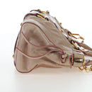 Miu Miu Hand Bag Leather 2way Beige Gold Tone Auth 167601V-4