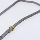Miu Miu Hand Bag Leather 2way Gray Gold Tone Auth 167602V-17