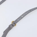 Miu Miu Hand Bag Leather 2way Gray Gold Tone Auth 167602V-18