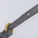 Miu Miu Hand Bag Leather 2way Gray Gold Tone Auth 167602V-8